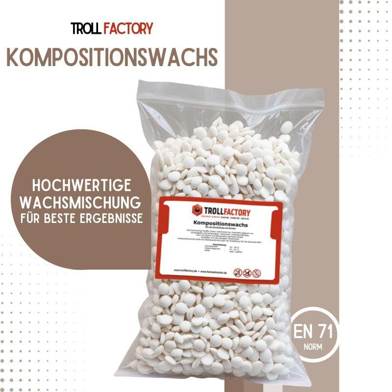 TFC Kompositionswachs TOP Kerzen Wachs Mischung 80:20 Pastillen - Größe: 2kg