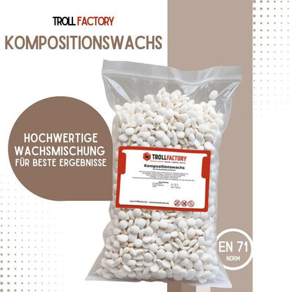 TFC Kompositionswachs TOP Kerzen Wachs Mischung 80:20 Pastillen - Größe: 1kg