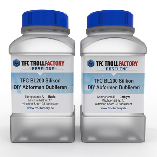 TFC Baseline 200 Silikon Abformsilikon Shore 35 1:1 transluzent - Größe: 1kg (500g+500g)