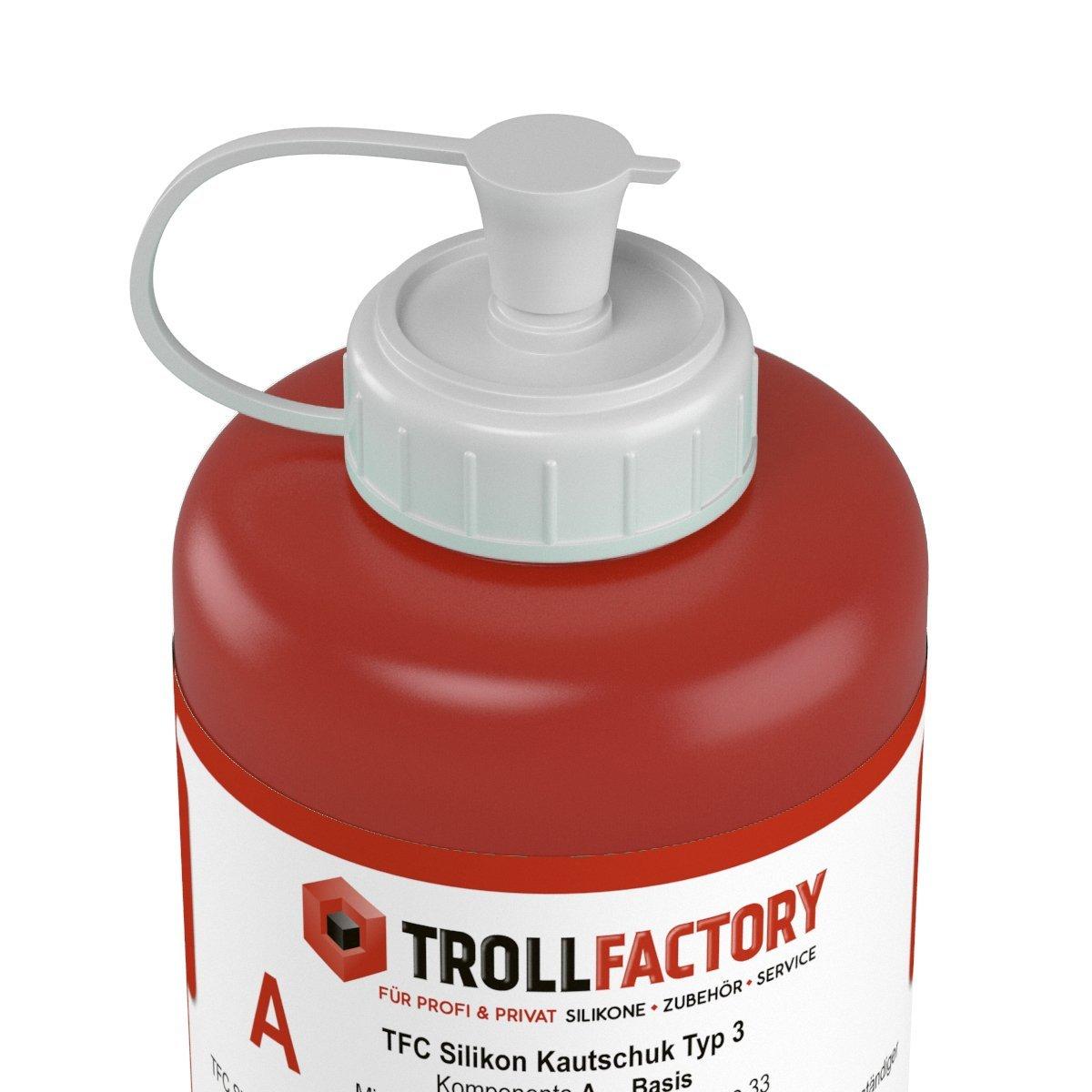 TFC Troll Factory Silikon Kautschuk Typ 3 HB Zinnguss hitzebeständig RTV 1:1 1kg
