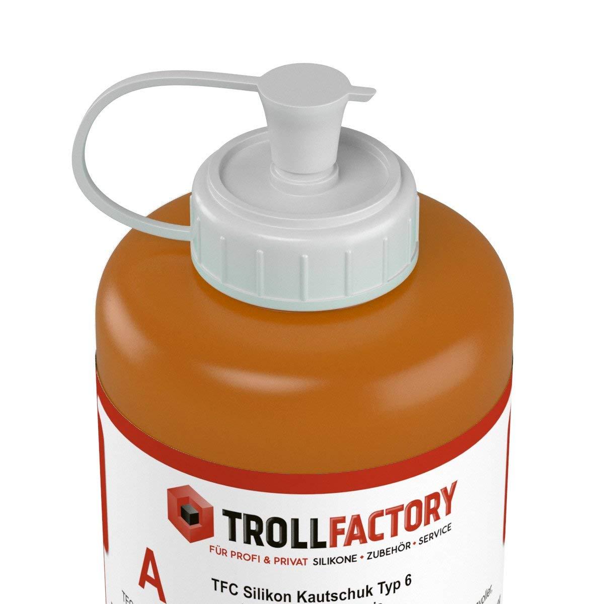 TFC Troll Factory Silikon Kautschuk Typ 6 Lebensmittel aprikot weich Shore 22 1zu1 1kg