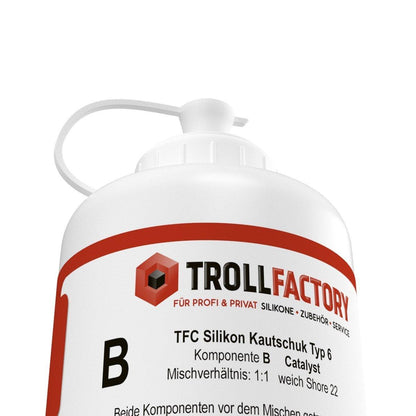 TFC Troll Factory Silikon Kautschuk Typ 6 Lebensmittel aprikot weich Shore 22 1zu1 1kg