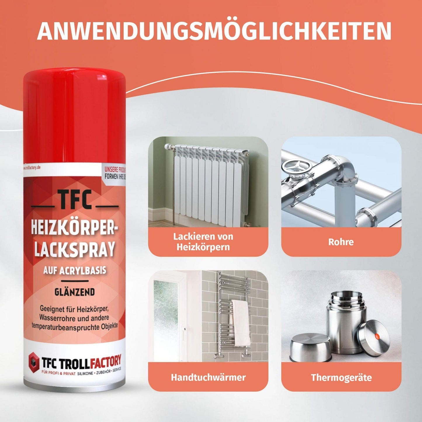 TFC Heizkörper Lackspray - Menge: 1 x 400 ml