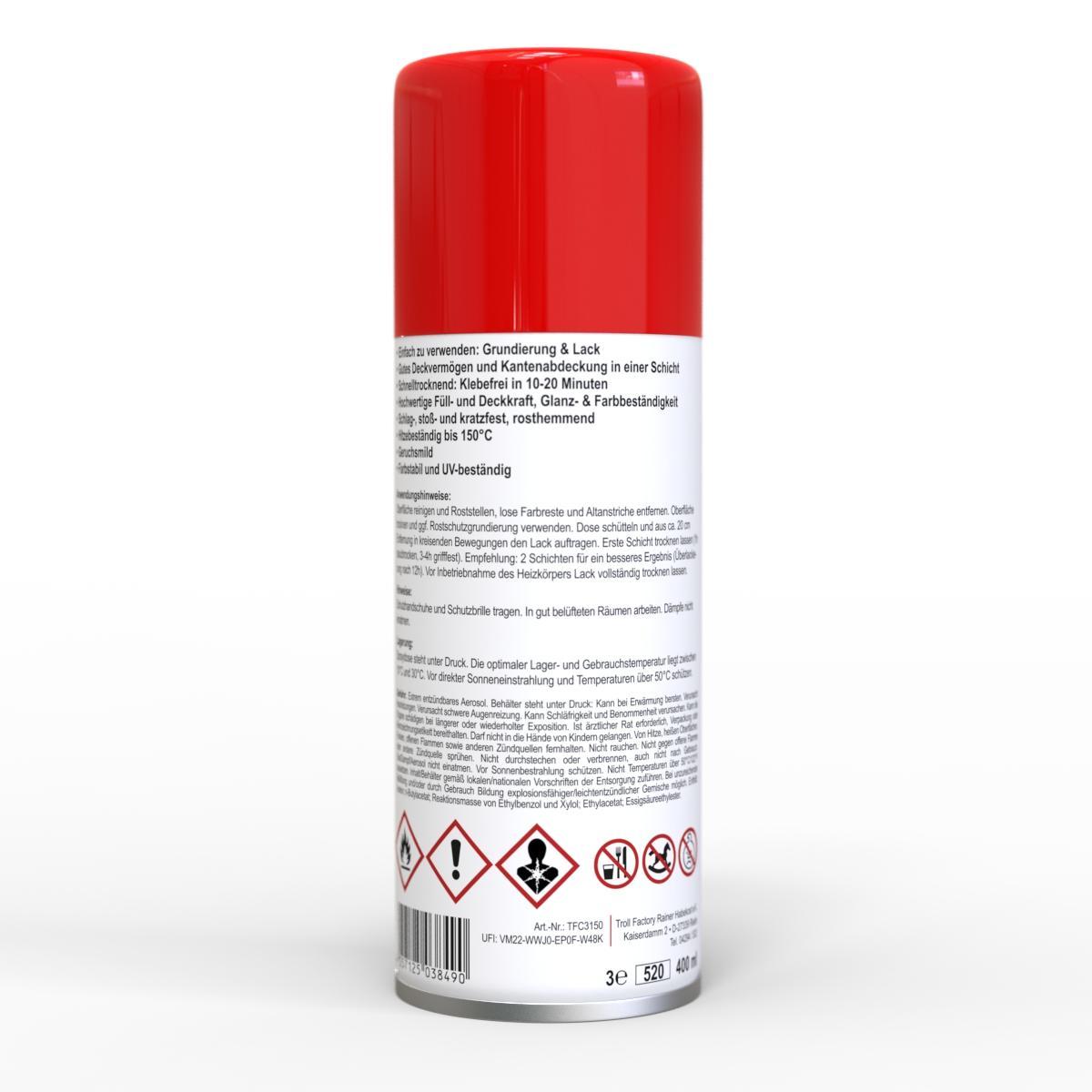 TFC Heizkörper Lackspray - Menge: 1 x 400 ml