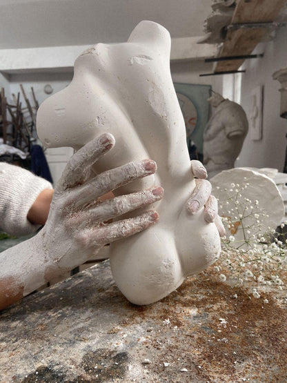 TFC Troll Factory Alabaster Gips, natur weiß, 2x5 kg I Gießmasse für Silikonformen, zum Bemalen und Modellieren, Handabdruck, Babybauch I sehr fein